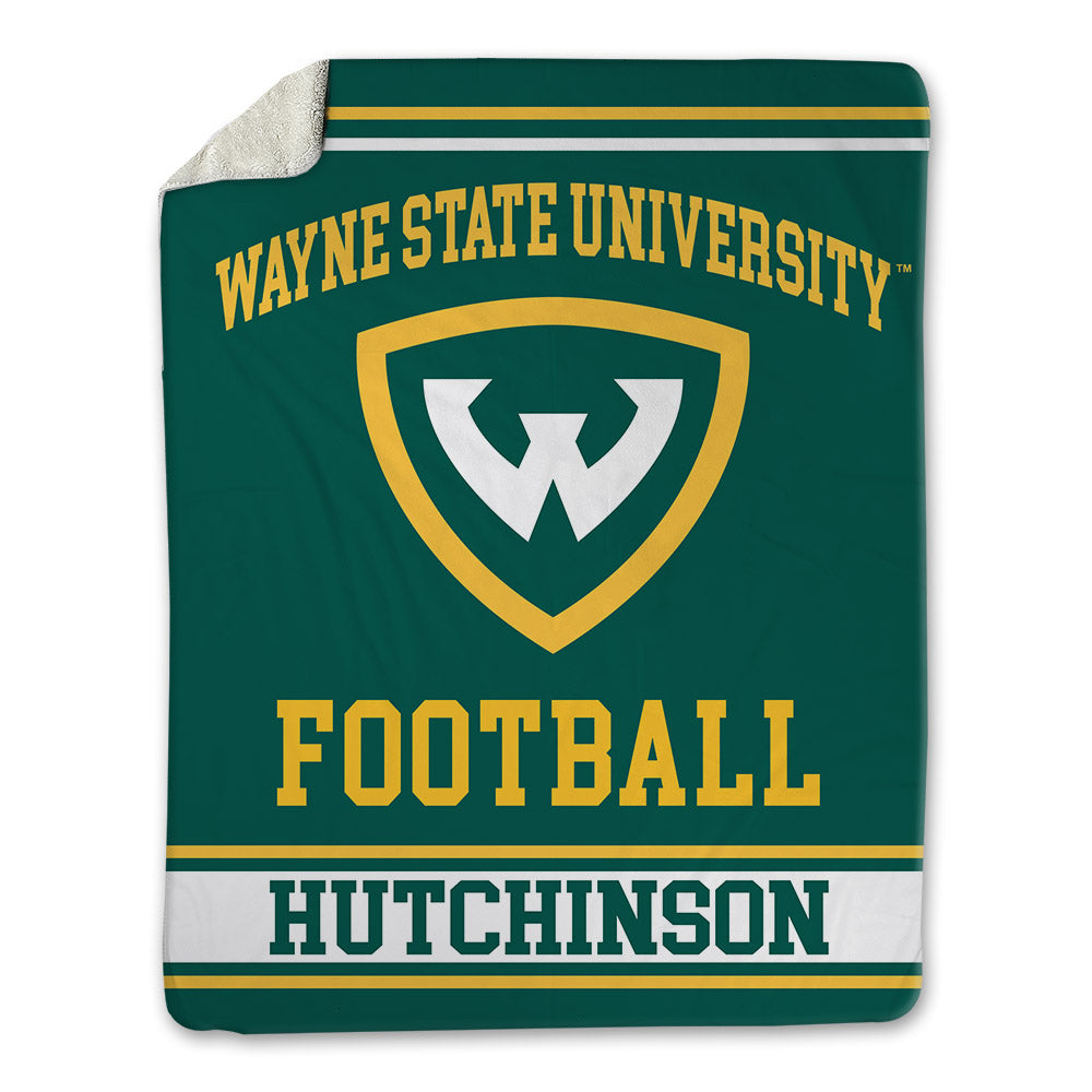 Wayne State - NCAA Football : Jordan Hutchinson - Blanket-0