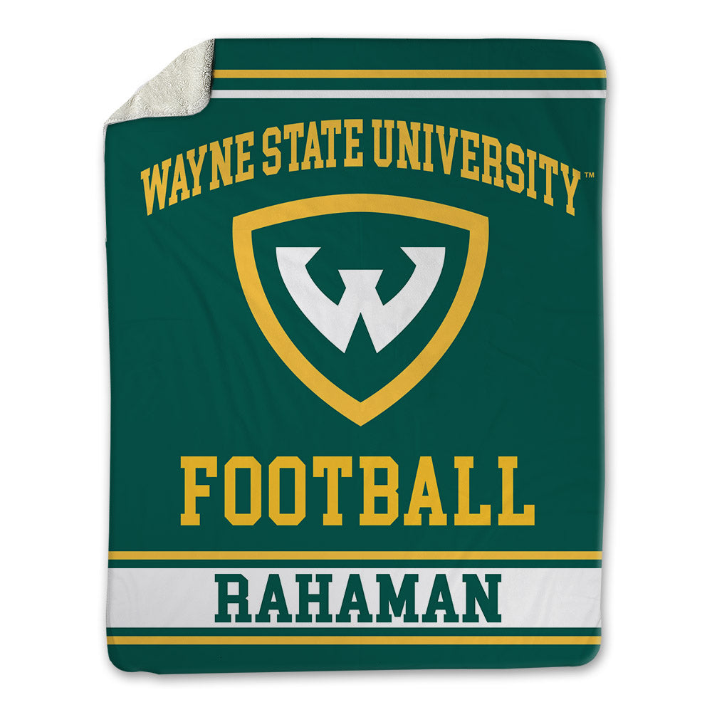 Wayne State - NCAA Football : Jasir Rahaman - Blanket-0