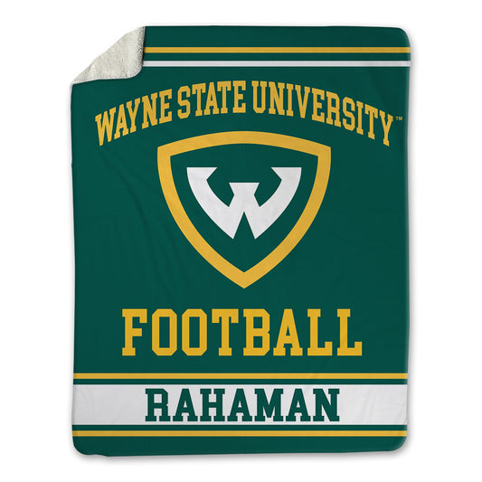 Wayne State - NCAA Football : Jasir Rahaman - Blanket-0