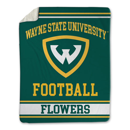 Wayne State - NCAA Football : Dharon Flowers - Blanket-0