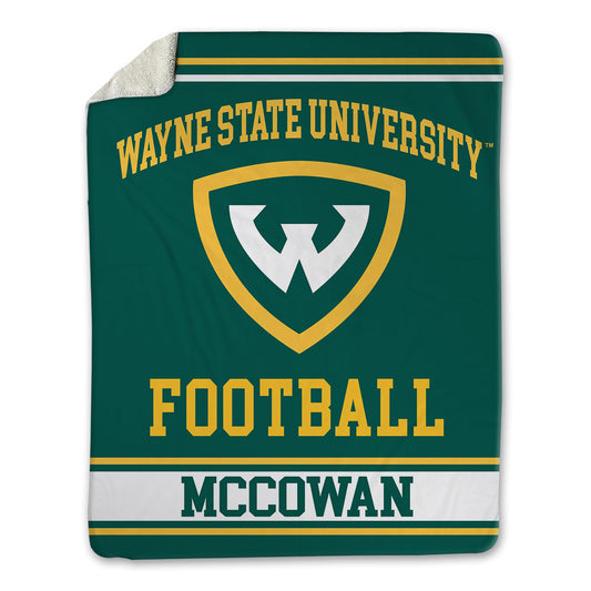 Wayne State - NCAA Football : Jack McCowan - Blanket-0
