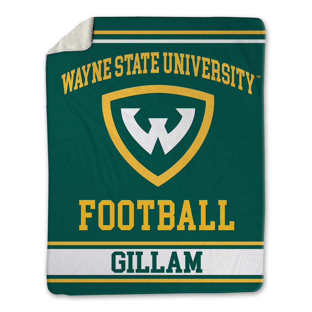 Wayne State - NCAA Football : Christopher Gillam - Blanket-0