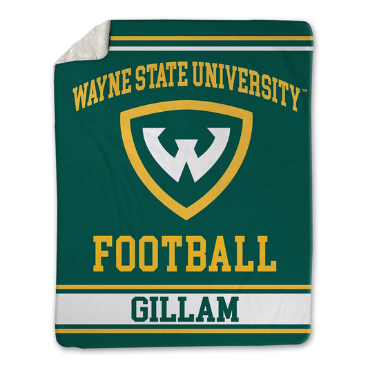 Wayne State - NCAA Football : Christopher Gillam - Blanket-0