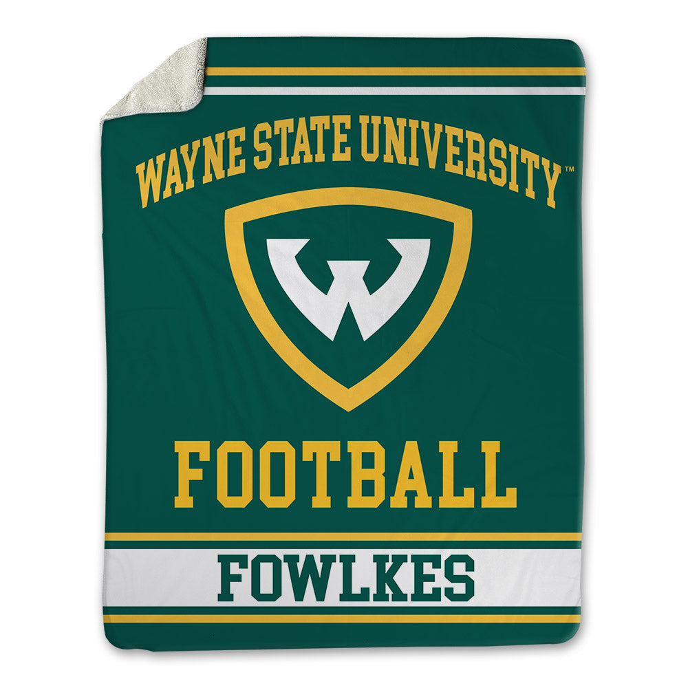 Wayne State - NCAA Football : Elijah Fowlkes - Blanket-0