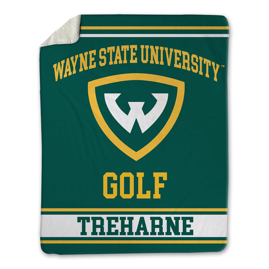 Wayne State - NCAA Men's Golf : Aidan Treharne - Blanket-0
