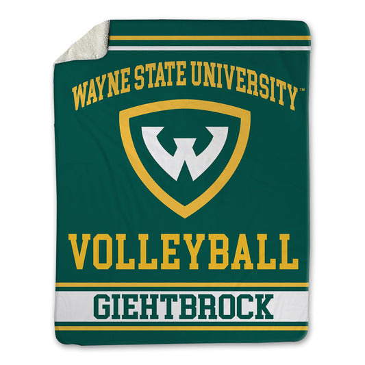 Wayne State - NCAA Women's Volleyball : Paige Giehtbrock - Blanket-0
