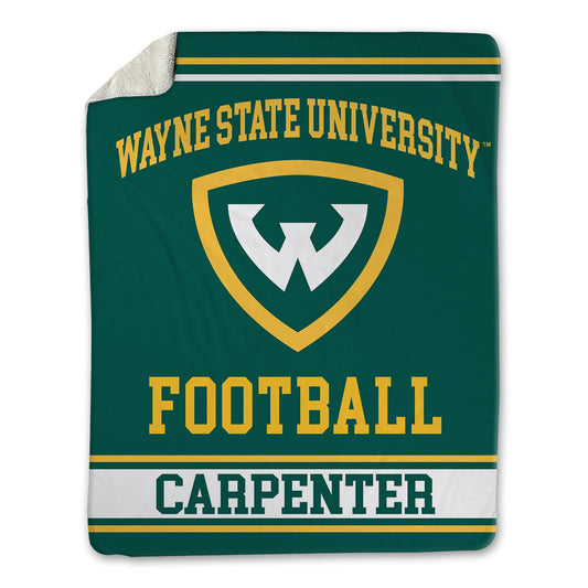 Wayne State - NCAA Football : Brock Carpenter - Blanket-0