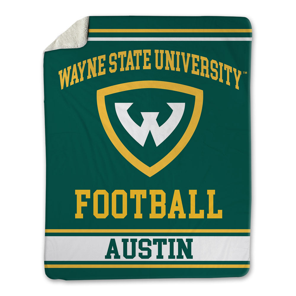 Wayne State - NCAA Football : Justhin Austin - Blanket-0