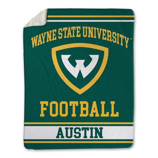 Wayne State - NCAA Football : Justhin Austin - Blanket-0