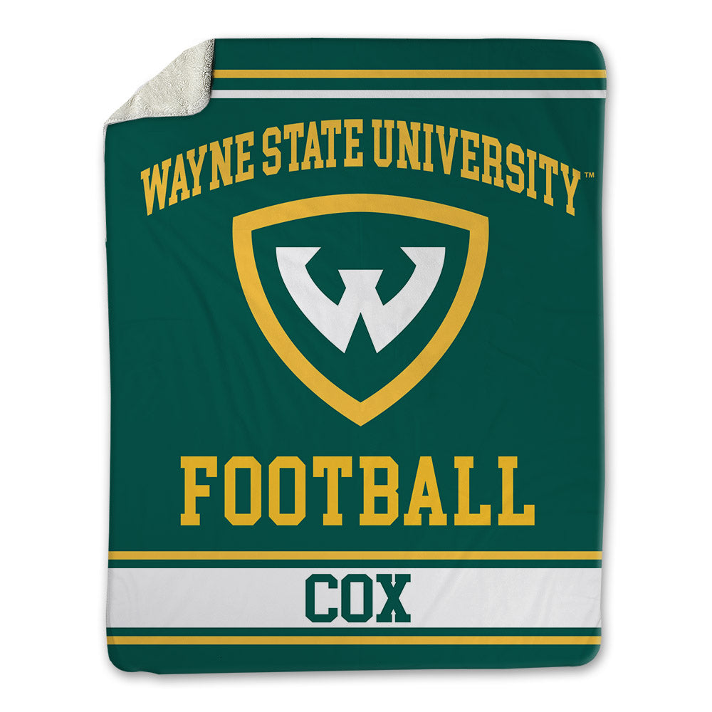 Wayne State - NCAA Football : Justin Cox - Blanket-0