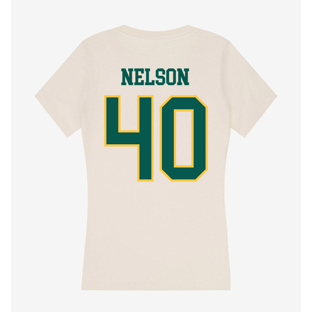 Wayne State - NCAA Football : Johnny Nelson - Classic Shersey Women's V-Neck T-Shirt-1