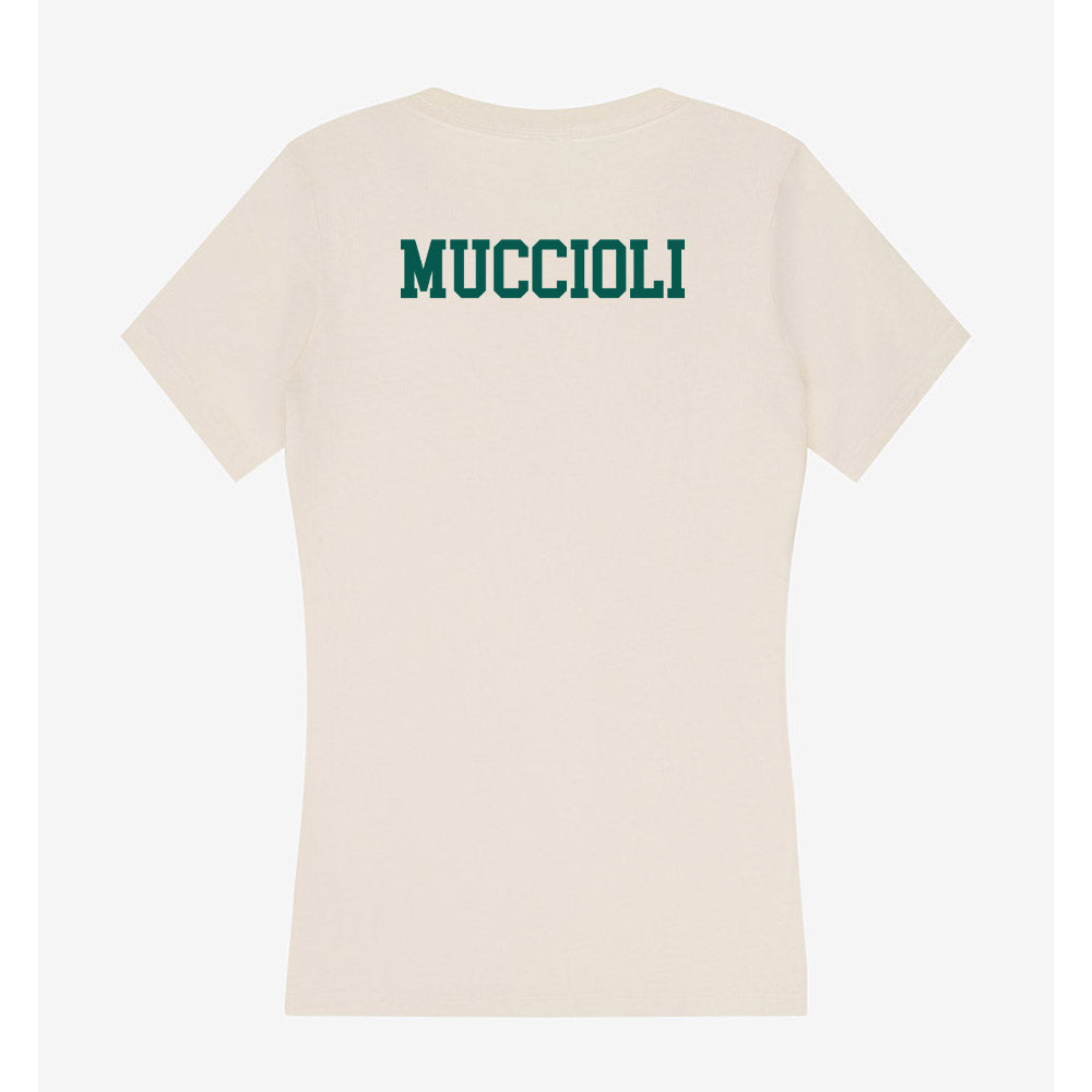 Wayne State - NCAA Women's Swimming & Diving : Diana Muccioli - Classic Shersey Women's V-Neck T-Shirt-1