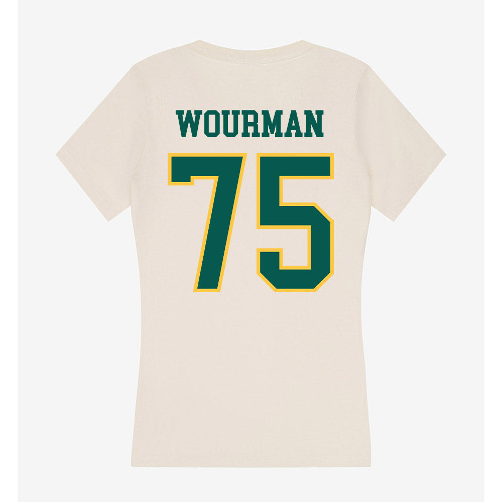 Wayne State - NCAA Football : Richardo Wourman - Classic Shersey Women's V-Neck T-Shirt-1