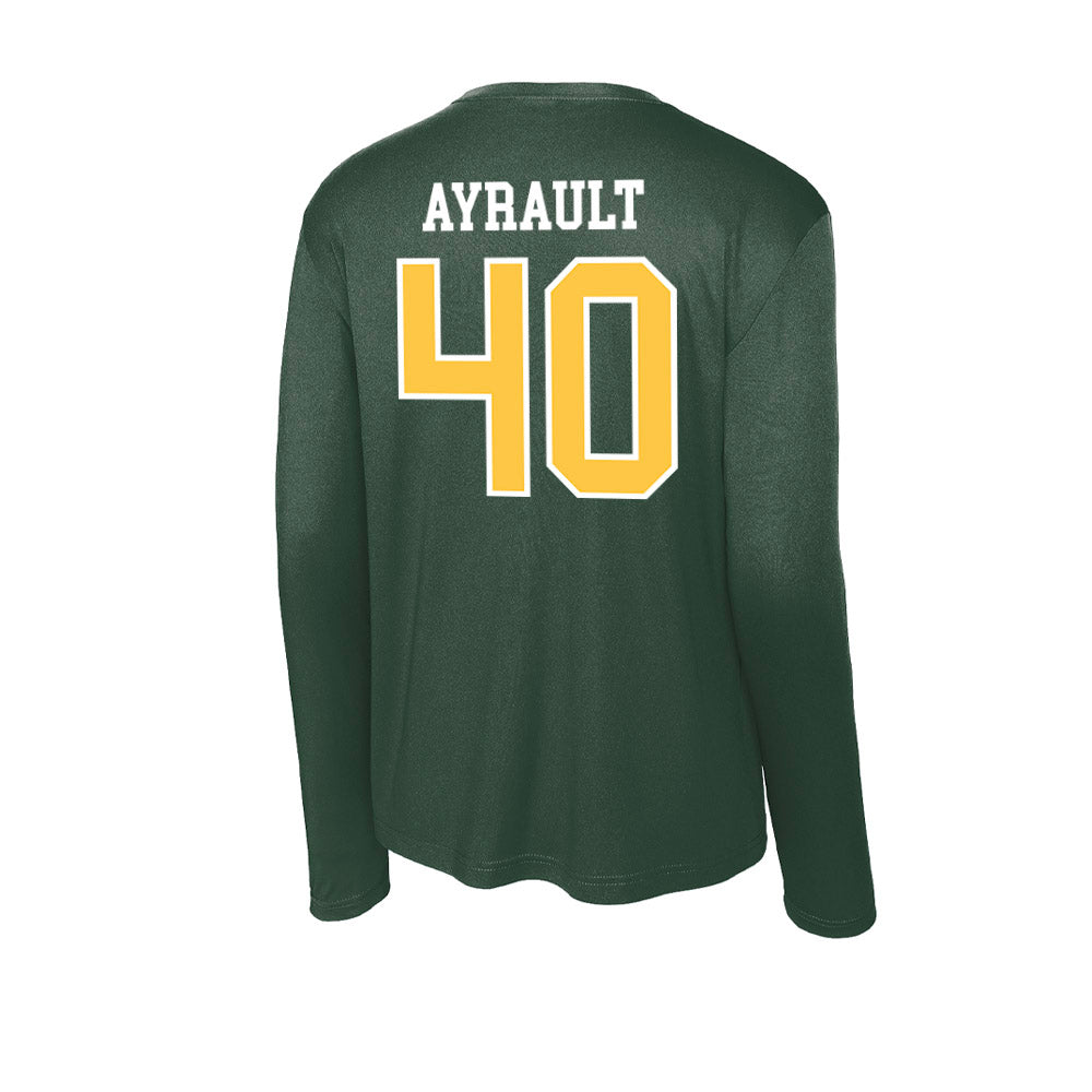 Wayne State - NCAA Men's Basketball : Adam Ayrault - Classic Shersey Activewear Long Sleeve T-Shirt-1