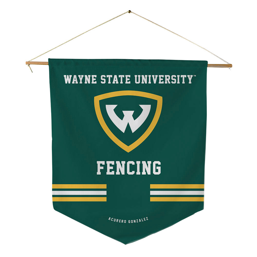 Wayne State - NCAA Women's Fencing : Anabella Acurero Gonzalez - Pennant - 18" x 21"-0