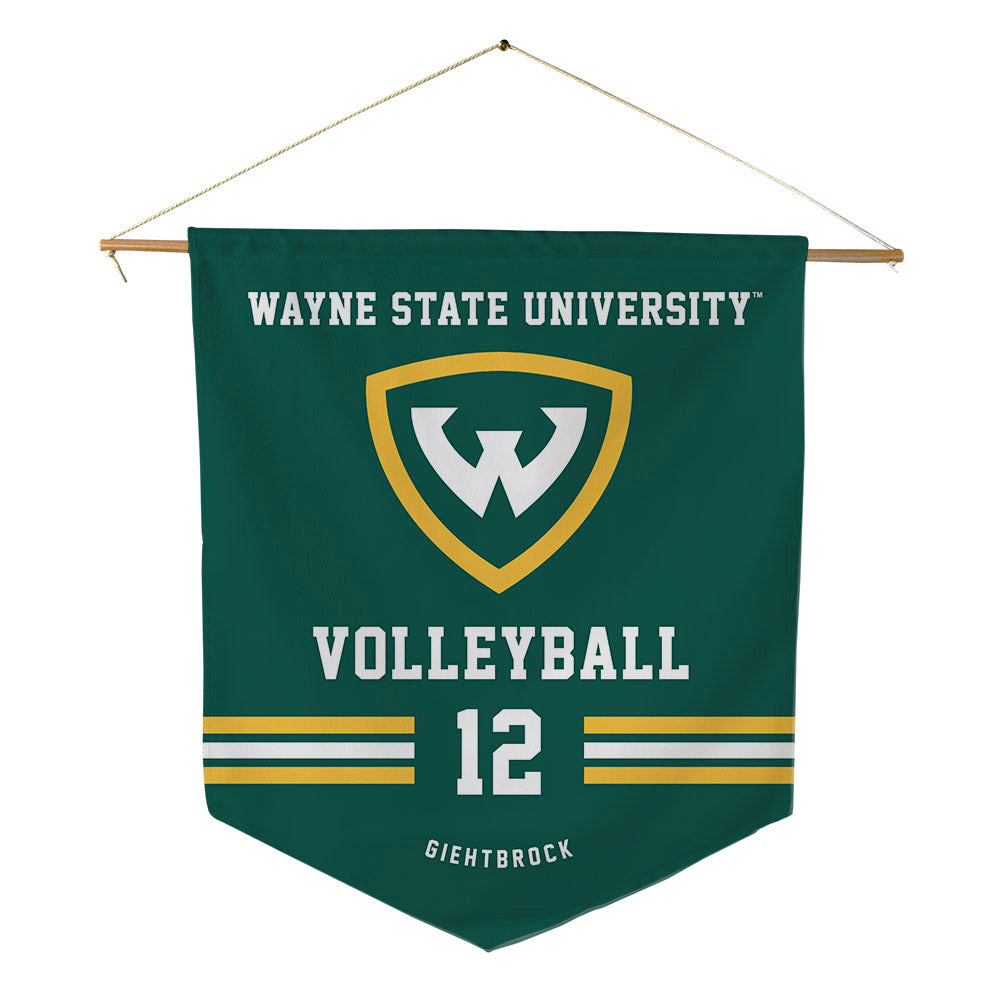 Wayne State - NCAA Women's Volleyball : Paige Giehtbrock - Pennant - 18" x 21"-0