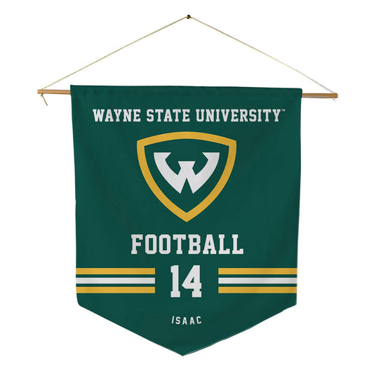 Wayne State - NCAA Football : Donovan Isaac - Pennant - 18" x 21"-0