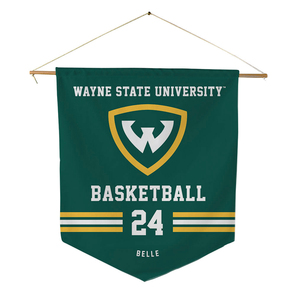 Wayne State - NCAA Men's Basketball : Devin Belle - Pennant - 18" x 21"-0