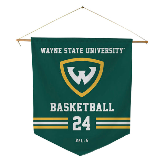Wayne State - NCAA Men's Basketball : Devin Belle - Pennant - 18" x 21"-0