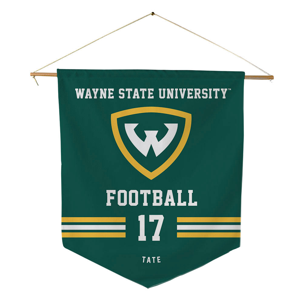 Wayne State - NCAA Football : Joseph Tate - Pennant - 18" x 21"-0