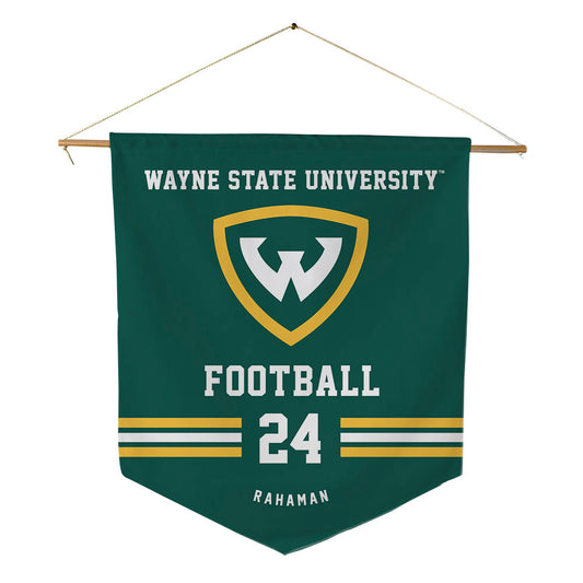 Wayne State - NCAA Football : Jasir Rahaman - Pennant - 18" x 21"-0