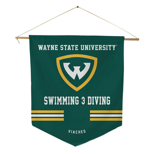 Wayne State - NCAA Women's Swimming & Diving : Alicia Viaches - Pennant - 18" x 21"-0