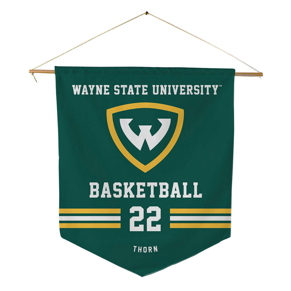 Wayne State - NCAA Men's Basketball : Marshall Thorn - Pennant - 18" x 21"-0