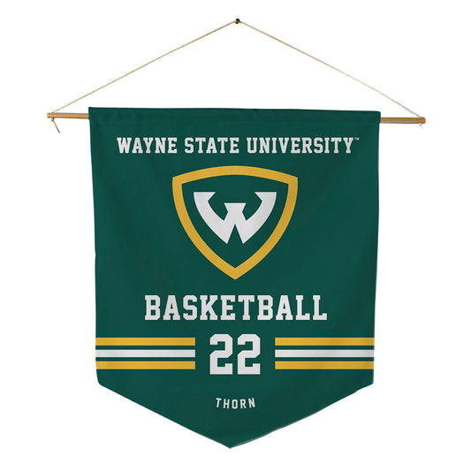 Wayne State - NCAA Men's Basketball : Marshall Thorn - Pennant - 18" x 21"-0