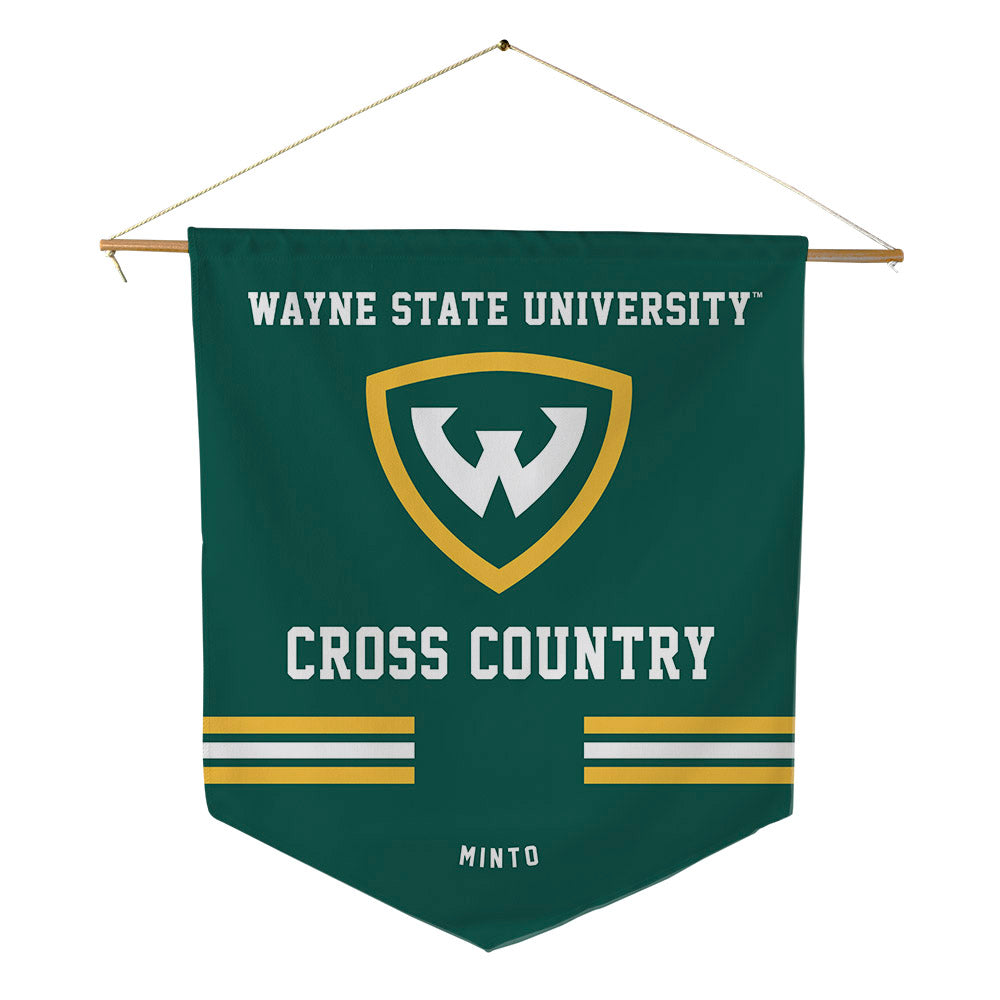 Wayne State - NCAA Men's Cross Country : Kenny Minto - Pennant - 18" x 21"-0