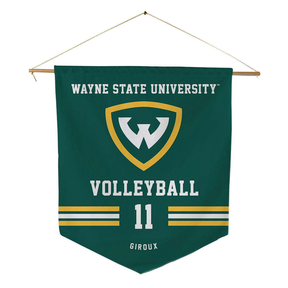 Wayne State - NCAA Women's Volleyball : Kayla Giroux - Pennant - 18" x 21"-0
