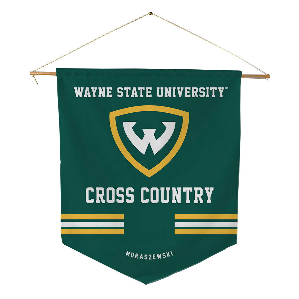 Wayne State - NCAA Men's Cross Country : Ethan Muraszewski - Pennant - 18" x 21"-0