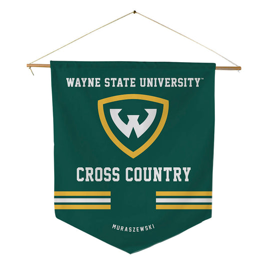 Wayne State - NCAA Men's Cross Country : Ethan Muraszewski - Pennant - 18" x 21"-0