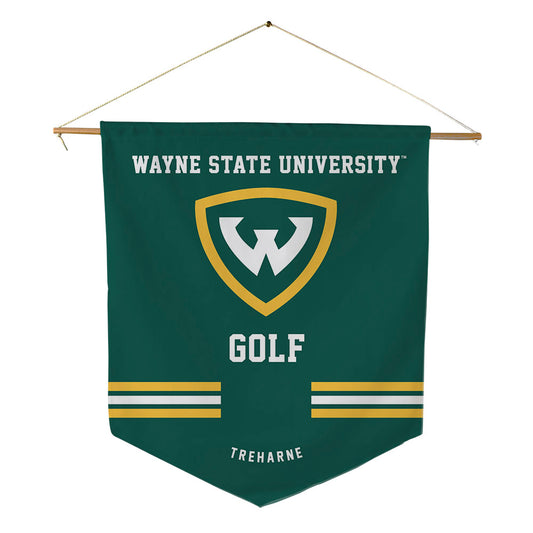 Wayne State - NCAA Men's Golf : Aidan Treharne - Pennant - 18" x 21"-0