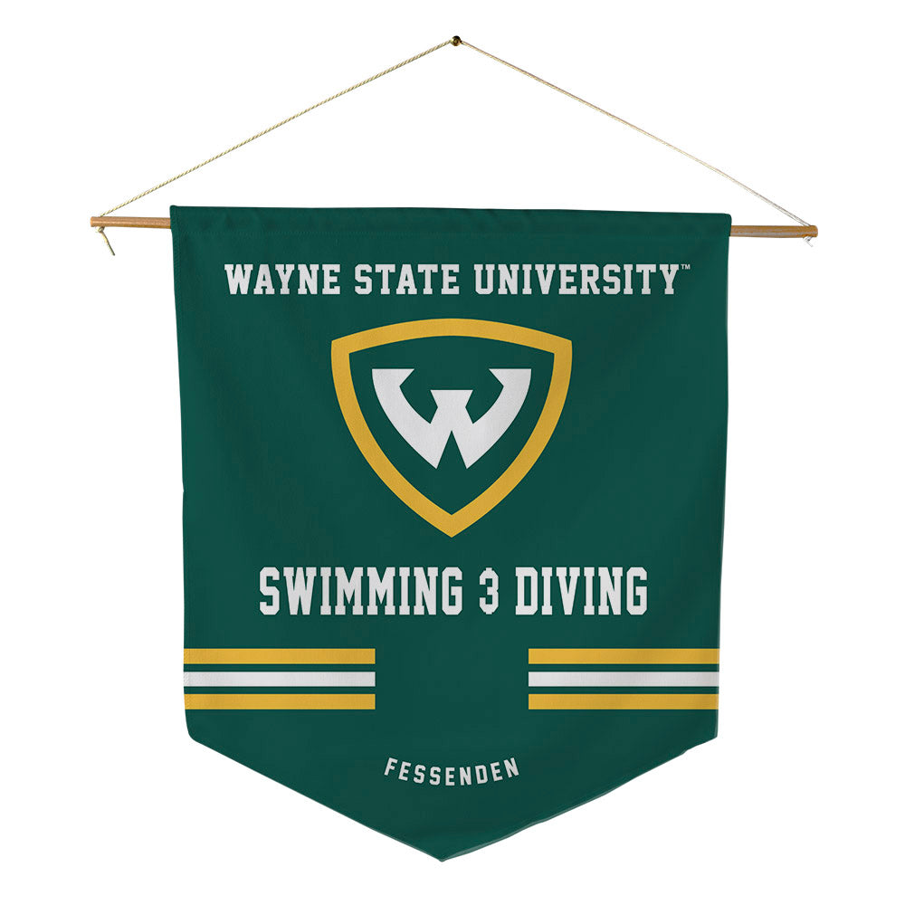Wayne State - NCAA Women's Swimming & Diving : Danika Fessenden - Pennant - 18" x 21"-0