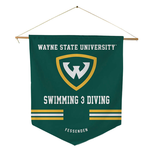 Wayne State - NCAA Women's Swimming & Diving : Danika Fessenden - Pennant - 18" x 21"-0