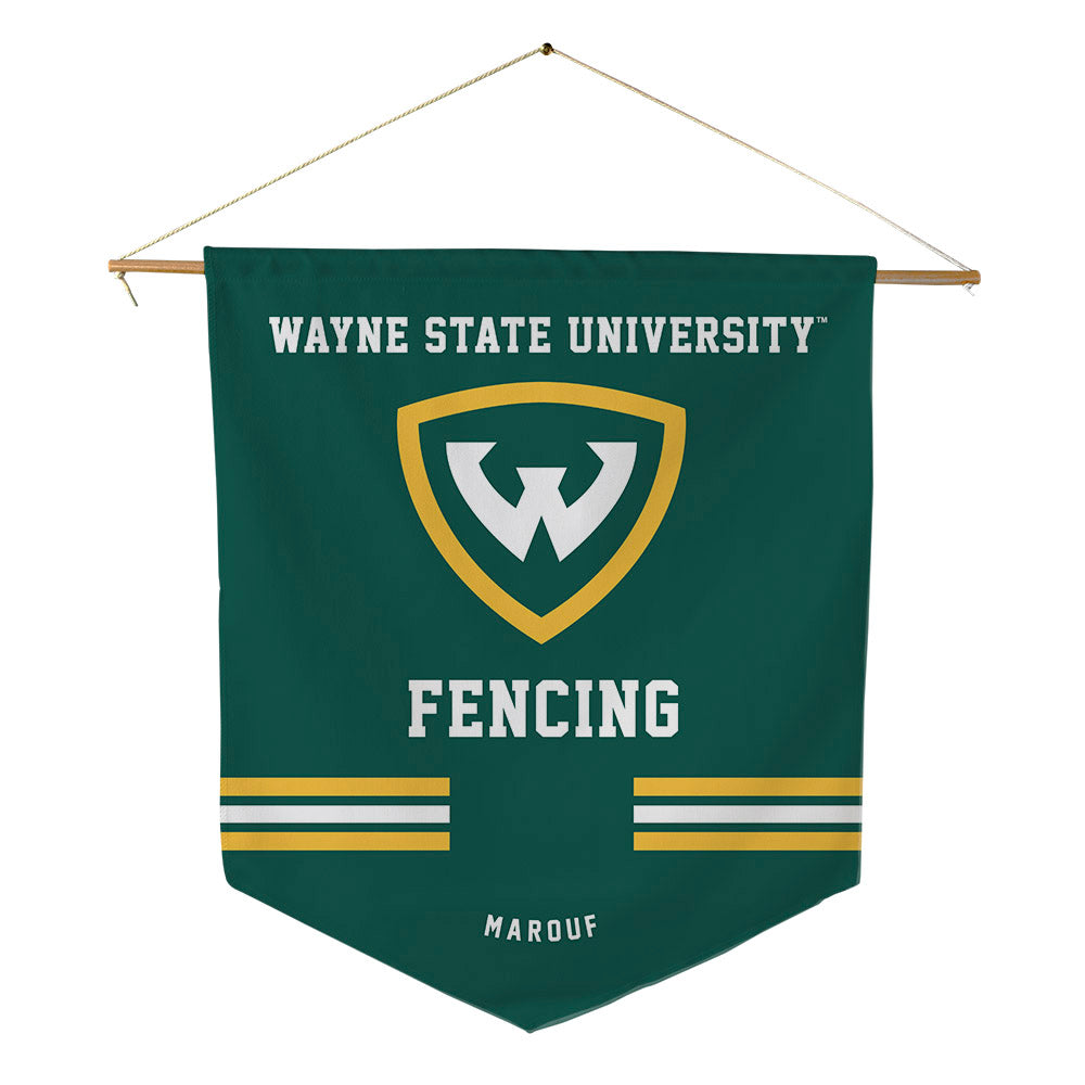 Wayne State - NCAA Men's Fencing : Eyad Marouf - Pennant - 18" x 21"-0