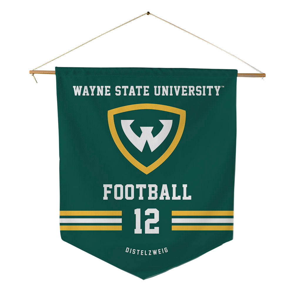 Wayne State - NCAA Football : Liam Distelzweig - Pennant - 18" x 21"-0