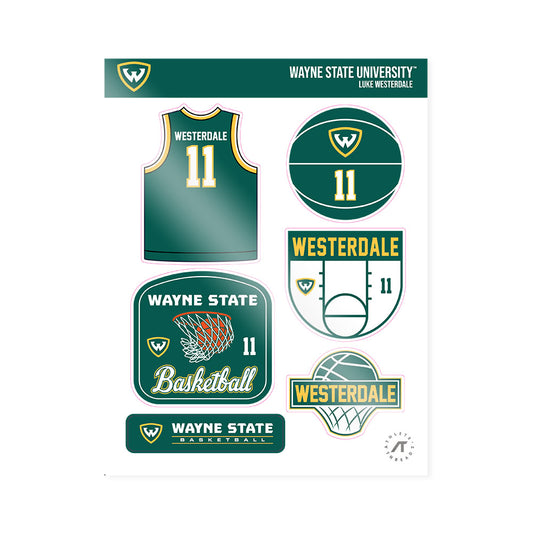 Wayne State - NCAA Men's Basketball : Luke Westerdale - Sticker Sheet-0