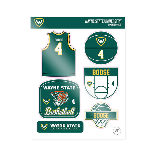 Wayne State - NCAA Men's Basketball : JaKobie Boose - Sticker Sheet-0