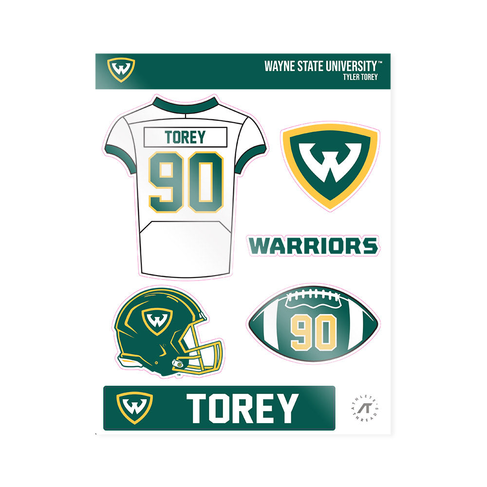 Wayne State - NCAA Football : Tyler Torey - Sticker Sheet-0