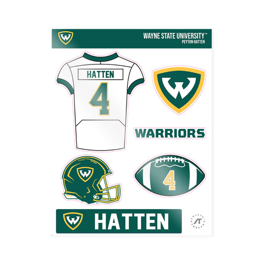 Wayne State - NCAA Football : Peyton Hatten - Sticker Sheet-0