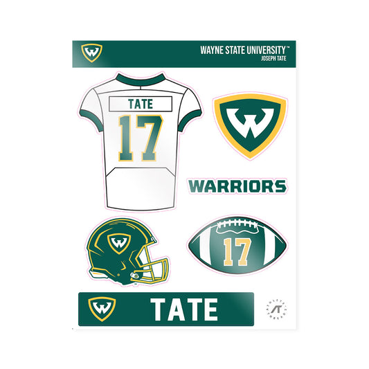 Wayne State - NCAA Football : Joseph Tate - Sticker Sheet-0