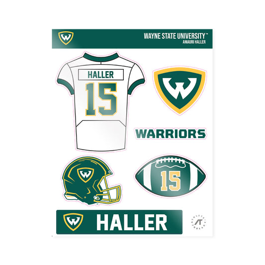 Wayne State - NCAA Football : Amauri Haller - Sticker Sheet-0