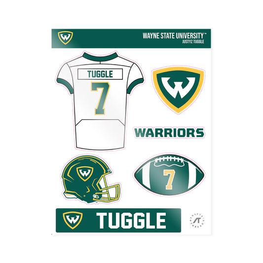 Wayne State - NCAA Football : Justyz Tuggle - Sticker Sheet-0