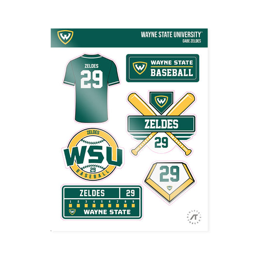 Wayne State - NCAA Baseball : Gabe Zeldes - Sticker Sheet-0