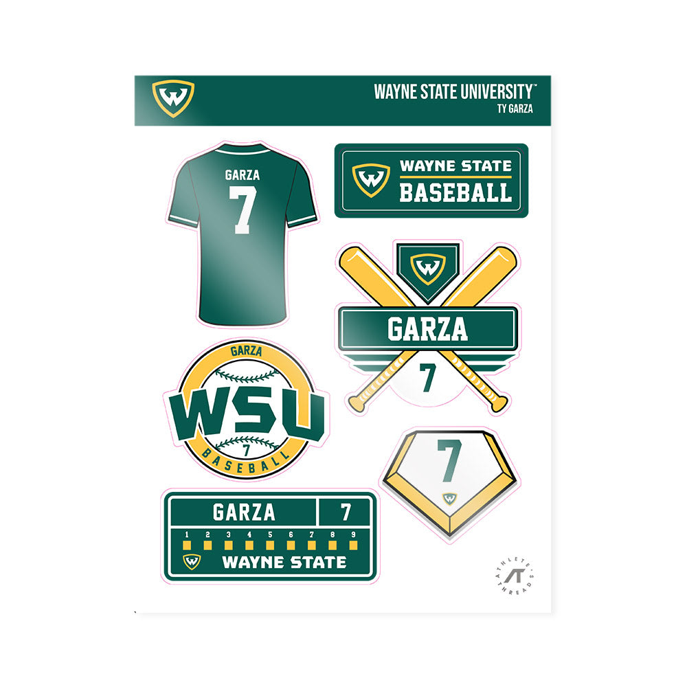 Wayne State - NCAA Baseball : Ty Garza - Sticker Sheet-0