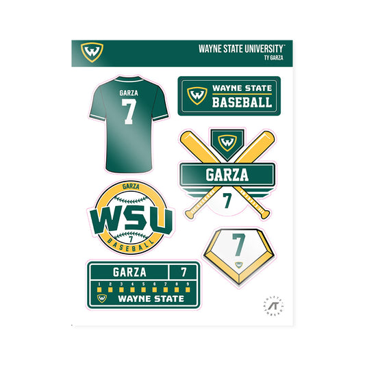 Wayne State - NCAA Baseball : Ty Garza - Sticker Sheet-0