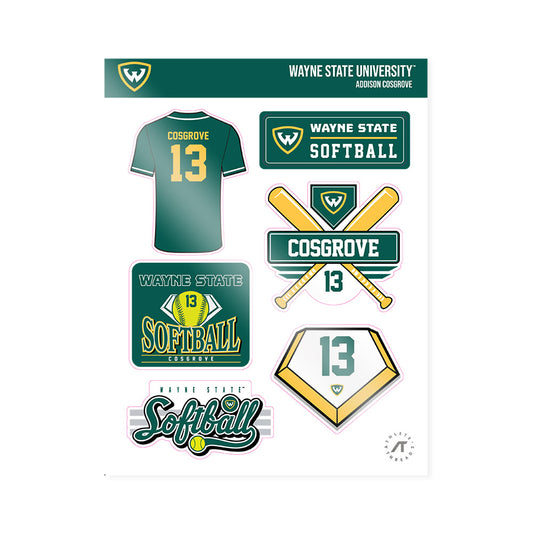 Wayne State - NCAA Softball : Addison Cosgrove - Sticker Sheet-0