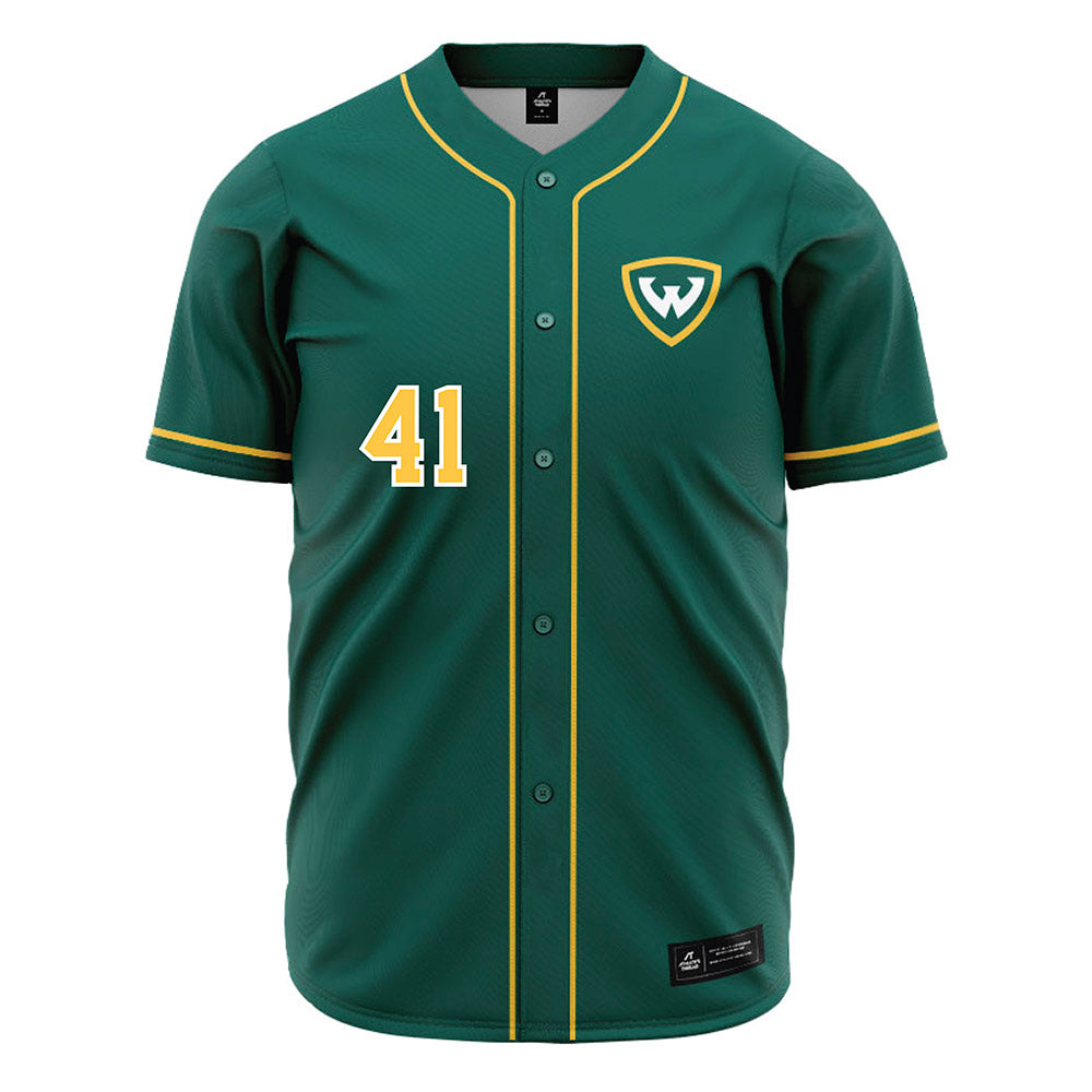 Wayne State - NCAA Baseball : Coy Plummer - Green Jersey-0