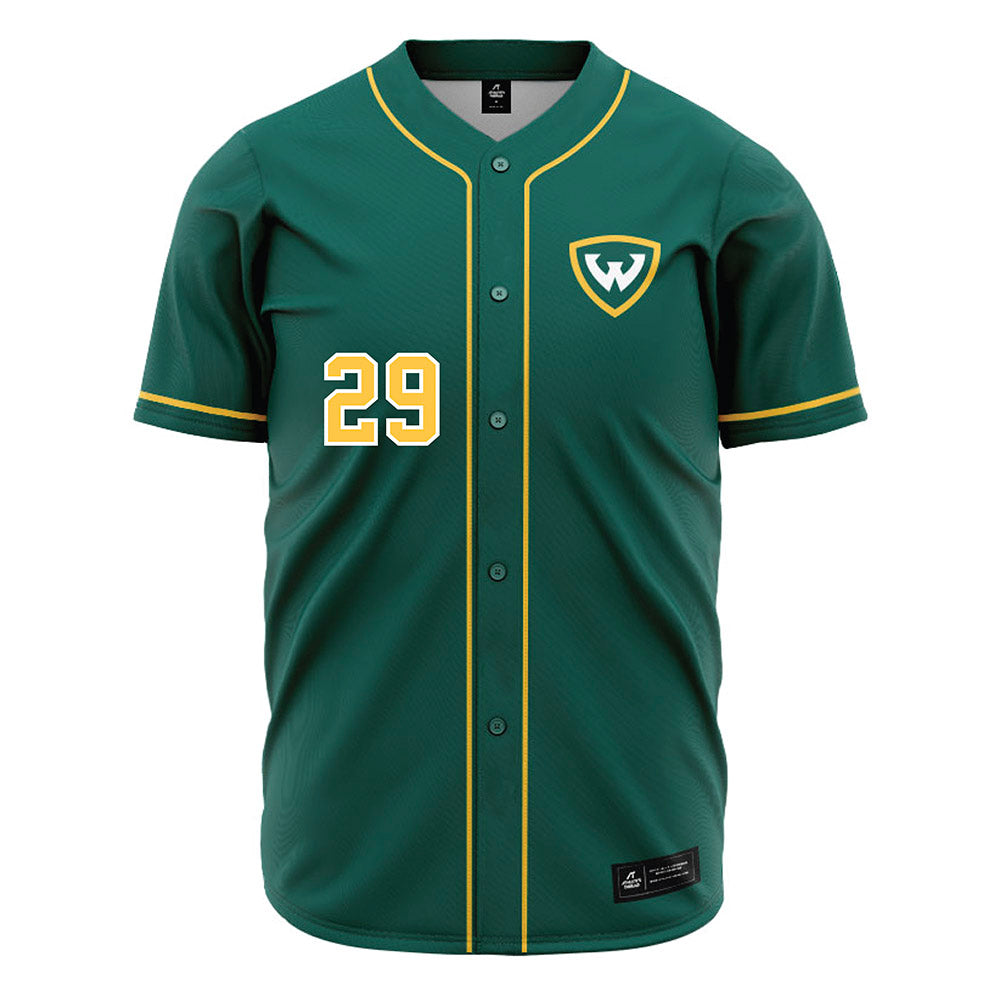 Wayne State - NCAA Baseball : Gabe Zeldes - Green Jersey-0